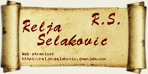 Relja Selaković vizit kartica